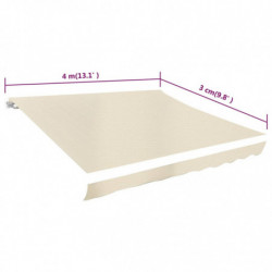 Markisenbespannung Canvas Creme 4 x 3 m (ohne Rahmen)