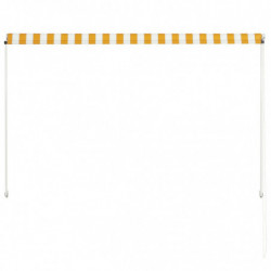 Einziehbare Markise 200×150 cm Gelb und Weiß
