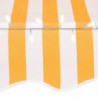 Einziehbare Markise Handbetrieben mit LED 100 cm Weiß Orange