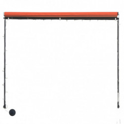 Einziehbare Markise mit LED 250×150 cm Orange und Braun