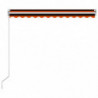 Einziehbare Markise Handbetrieben 300 x 250 cm Orange und Braun