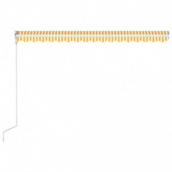 Automatisch Einziehbare Markise 400×300 cm Gelb und Weiß