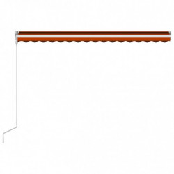 Automatisch Einziehbare Markise 400×300 cm Orange und Braun