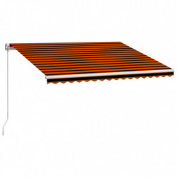 Einziehbare Markise Handbetrieben 450 x 300 cm Orange und Braun