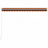 Einziehbare Markise Handbetrieben 450 x 300 cm Orange und Braun
