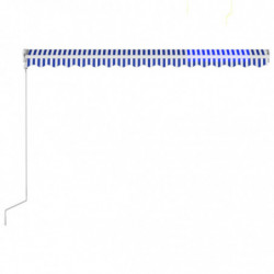 Automatisch Einziehbare Markise 450×300 cm Blau und Weiß