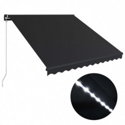 Einziehbare Markise mit LED Handbetrieben 300x250 cm Anthrazit