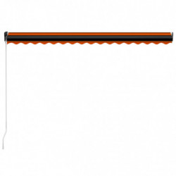 Einziehbare Markise Handbetrieben 400×300 cm Orange und Braun