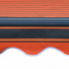 Einziehbare Markise Handbetrieben LED 600x300cm Orange Braun