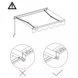 Automatisch Einziehbare Markise 500×300 cm Blau und Weiß