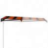 Einziehbare Markise mit Windsensor & LED 350x250cm Orange Braun