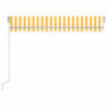 Gelenkarmmarkise Einziehbar mit LED 300x250 cm Gelb und Weiß