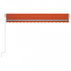 Automatische Markise mit LED & Windsensor 400x300 Orange/Braun