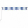 Gelenkarmmarkise Einziehbar 500x350 cm Blau und Weiß