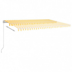 Gelenkarmmarkise Einziehbar 500x350 cm Gelb und Weiß