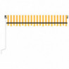 Gelenkarmmarkise Einziehbar mit LED 350x250 cm Gelb und Weiß