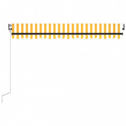 Gelenkarmmarkise Automatisch 450x300 cm Gelb und Weiß