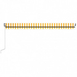 Gelenkarmmarkise Automatisch 500x300 cm Gelb und Weiß