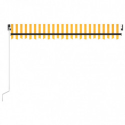 Gelenkarmmarkise Einziehbar 400x350 cm Gelb und Weiß