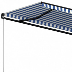 Gelenkarmmarkise Einziehbar 600x350 cm Blau und Weiß