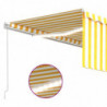 Gelenkarmmarkise Einziehbar mit Jalousie & LED 4x3m Gelb & Weiß