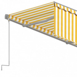 Gelenkarmmarkise Automatisch mit Jalousie 3x2,5 m Gelb und Weiß