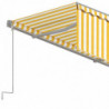 Gelenkarmmarkise Einziehbar mit Jalousie 4x3 m Gelb und Weiß