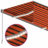 Automatische Markise Jalousie LED Windsensor 4x3 m Orange Braun