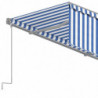 Gelenkarmmarkise Automatisch mit Jalousie 4,5x3 m Blau und Weiß