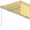 Gelenkarmmarkise Automatisch mit Jalousie 5x3 m Gelb und Weiß