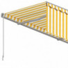 Gelenkarmmarkise Einziehbar mit Jalousie 6x3 m Gelb und Weiß