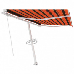 Standmarkise Einziehbar Handbetrieben 300x250 cm Orange/Braun