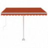 Standmarkise Einziehbar Handbetrieben 300x250 cm Orange/Braun