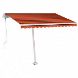 Standmarkise Automatisch 300x250 cm Orange/Braun