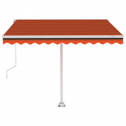 Standmarkise Automatisch 300x250 cm Orange/Braun