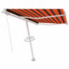 Standmarkise Einziehbar Handbetrieben 350x250 cm Orange/Braun