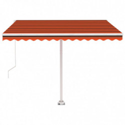 Standmarkise Einziehbar Handbetrieben 350x250 cm Orange/Braun