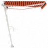 Automatische Markise mit LED Windsensor 350x250 cm Orange/Braun