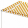 Standmarkise Einziehbar Handbetrieben 400x300 cm Gelb/Weiß