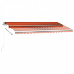 Standmarkise Einziehbar Handbetrieben 400x300 cm Orange/Braun