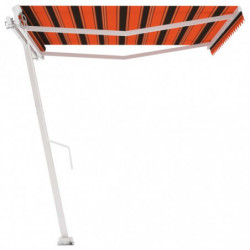 Standmarkise Einziehbar Handbetrieben 400x300 cm Orange/Braun