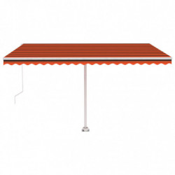 Standmarkise Einziehbar Handbetrieben 450x300 cm Orange/Braun