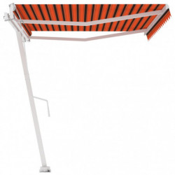 Standmarkise Automatisch 450x300 cm Orange/Braun