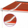 Automatische Markise mit LED Windsensor 450x300 cm Orange/Braun