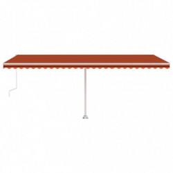 Standmarkise Automatisch 600x300 cm Orange/Braun