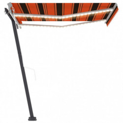 Automatische Markise mit LED Windsensor 350x250 cm Orange/Braun