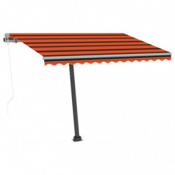 Automatische Markise mit LED Windsensor 350x250 cm Orange/Braun