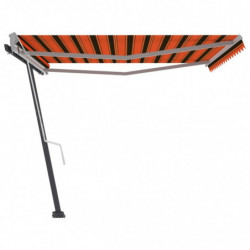 Standmarkise Einziehbar Handbetrieben 400x300 cm Orange/Braun