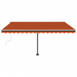 Standmarkise Einziehbar Handbetrieben 400x300 cm Orange/Braun