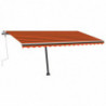 Standmarkise Einziehbar Handbetrieben 400x300 cm Orange/Braun